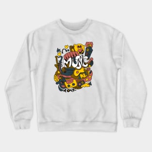 Music Doodle Crewneck Sweatshirt